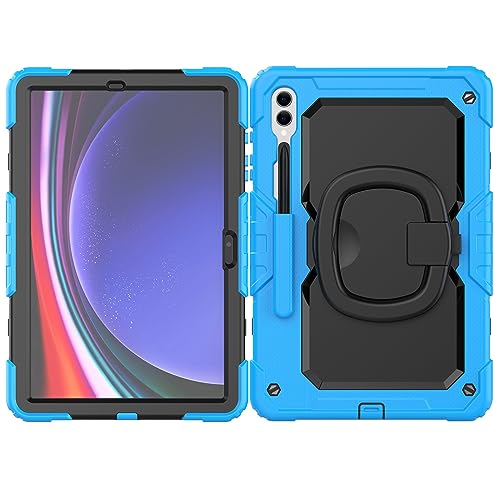 Coque Samsung Tab S9 FE Plus antichoc antichute avec poignée rotative