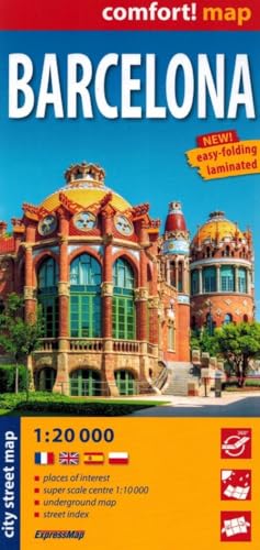 Barcelone 1/20.000 (carte grand format laminée - plan de ville). Barcelona