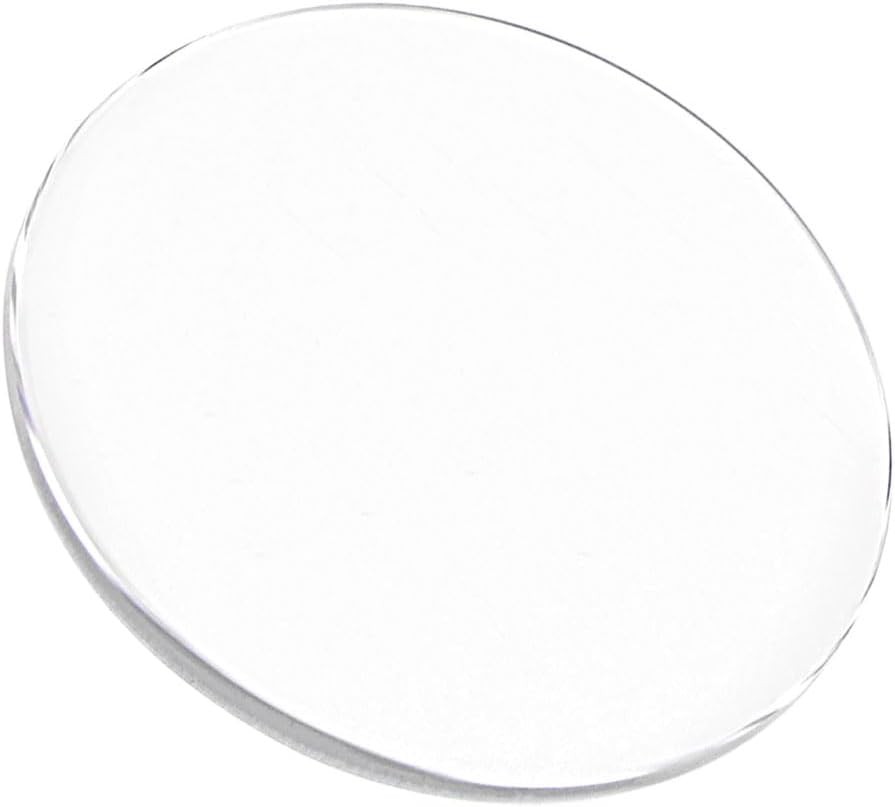 CoCud Watch Crystal Len Glass, 23mm Dia. 1mm Thicken, Sapphire Flat Round Face Crystals Replacement Lens Clear - (Applications: for Watchmaker Repair Electronic Mechanical Watches)