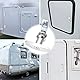 Lpraer 2er T Griff Schloss Drehriegel Werkzeugkasten Garagentorschloss Anhänger Schloss für Wohnwagen Anhänger Vordach Caravan Canopy(Silber)