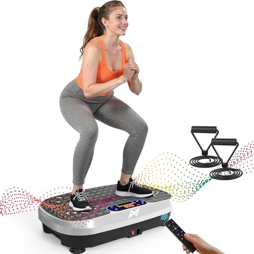 Image of AXV Vibration Plate Fitness Platform Exercise Machine Vibrating Shaking Full Body Shaker Workout Vibrate Stand Shake Board Sport for Weight Loss Fat Burner for Gym Home Office