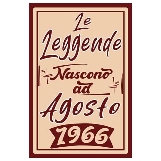 Le Leggende Nascono Ad Agosto 1966: Idea Regalo di compleanno 57 anni originale per donne e uomini / Quaderno a righe"