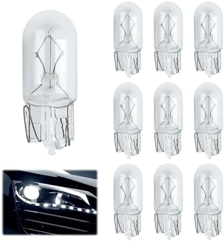 10 Packs 501 W5W T10 Car Bulbs, Side Car Light Bulbs, W5W Bulb for ...