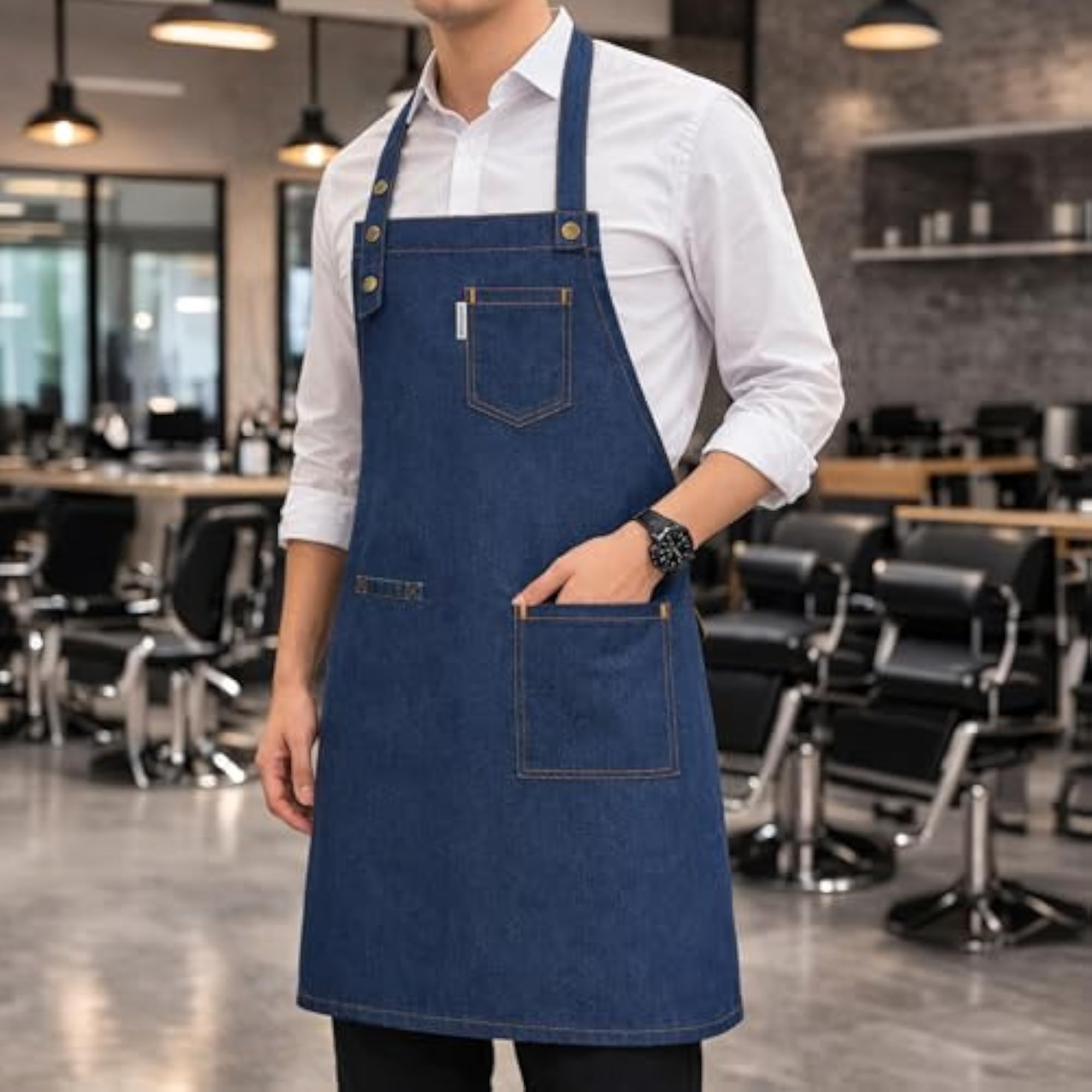 Denim Apron for Men and Women, Durable & Stylish