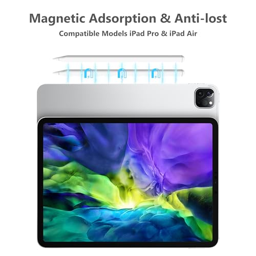 Image of Stylus Pen for iPad, Apple Pencil with Palm Rejection, Tilt Sensitivity, Magnetic, Compatible with iPad Air 3 /4 /5, iPad 6 /7 /8 /9 /10, iPad Pro 10.5 inch, iPad Pro 11 inch, iPad Pro 12.9 inch, iPad Mini 5 /6