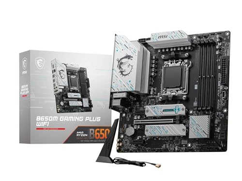 MSI B650M Gaming Plus WiFi für AMD Ryzen 7000/8000 Series Prozessoren Sockel AM5 DDR5 Micro-ATX Motherboard MB6467