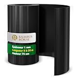 Bambusbörse Barrière anti racines de 70 cm de haut   Barrière anti rhizomes Épaisseur 1 mm   5 m de longueur   En HDPE de haute qualité