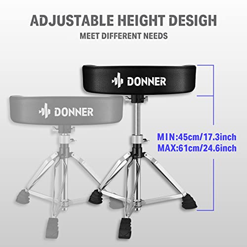Donner Tabouret de Tambour Réglable, Chaise de Tambour Rembourrée en Style de Moto pour Spectacle de Musique - Les Beatles, Paul McCartney, John Lennon, RIngo Starr, George Harrison Donner Tabouret de Tambour Réglable, Chaise de Tambour Rembourrée en Style de Moto pour Spectacle de Musique – Image 5
