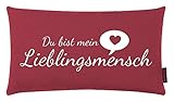 Magma Kissen Lieblingsmensch tomate rot ca. 30x50cm Made in Germany