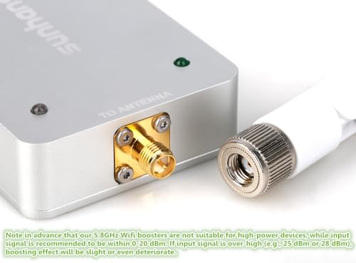 Image of WiFi Signal Booster SH58Gi4000 5.8Ghz 4000mW 36dBm IEEE 802.11a /n /ac Monitor Signal Amplifier Repeater Extender for House, Office, UAV, RC Equipment