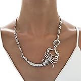 pendentif signe scorpion or Le collier de scorpion en cristal pliable est le meilleur cadeau pour les anniversaires, la Saint-Valentin, la fête des mères, le Nouvel An ou toute autre fête, très populaire auprès des femmes et des jeunes filles..
