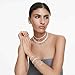 Swarovski Ariana Grande Y Style Crystal and Pearl Necklace in Rhodium Finish - Part of the Ariana Grande x Capsule Collection