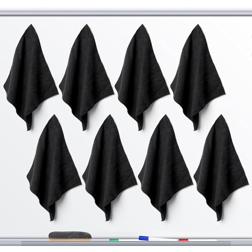 Ira Pollitt 8 Pieces Magnetic Cleaning Cloth Dry Erasers Microfiber Dry Erase Erasers Reusable Microfiber Cloth Eraser for White Boards, Multipurpose Cleaning Cloths for Office,School 12 x 12 inch