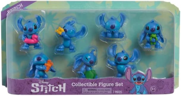 Disney Stitch Collectible Figure Set, Officially Licensed Kids Toys for Ages 3 Up, Gifts and Presents