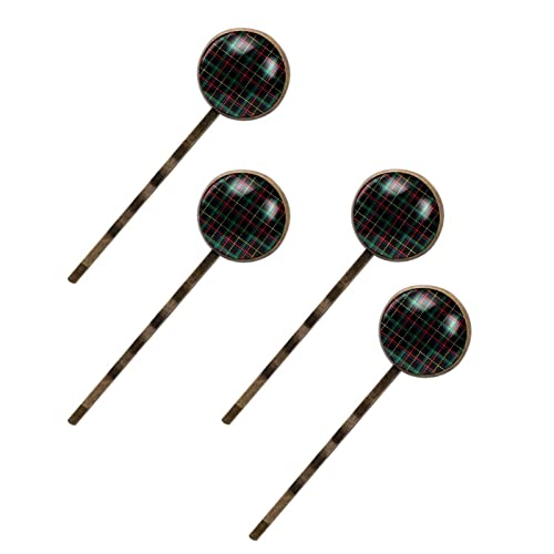 Épingles à cheveux motif tartan finitions soignées pinces de qualité lot de 4