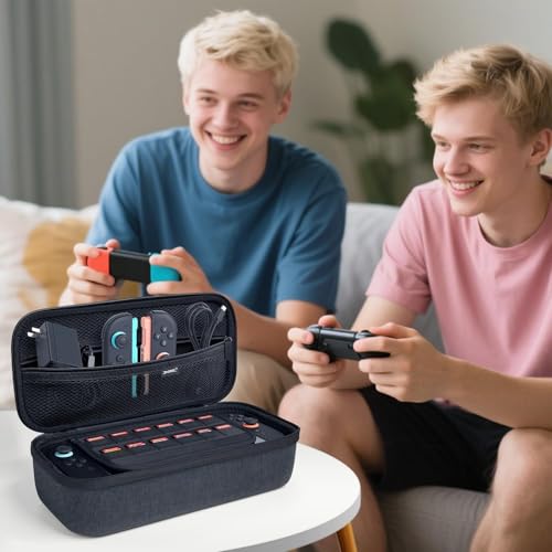 GuileKeys Funda para NS Switch 2, Bolsa de Transporte, Gran Capacidad de Almacenamiento con Tarjetero para NS Switch 2025, Modelo Accesorios, Estuche de Viaje para Switch 2 Juegos de Accesorios - imagen 7
