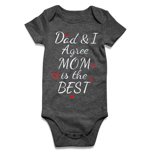 Image of UNIFACO Unisex Baby Funny Saying Outfit Short and Long Sleeve Bodysuits Romper 0-18M