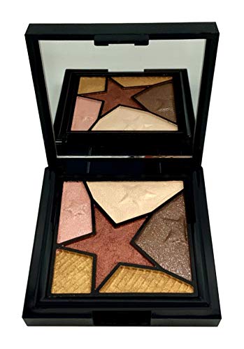 Estee Lauder Pure Color Instant Intense Travel-Sized Eyeshadow Palette (Platinum Petals 4A,C••Amber Alloy 6A••Gilded Chocolate 5B••Beach Metals 7C)