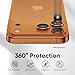 FLOLAB NanoArmour for iPhone 17 Pro Max/iPhone 17 Pro Camera Lens Protector, Anti-Reflective, Durable Tempered Glass with Aluminum Ring Ultra Clear TruColors, Easy Install - Orange