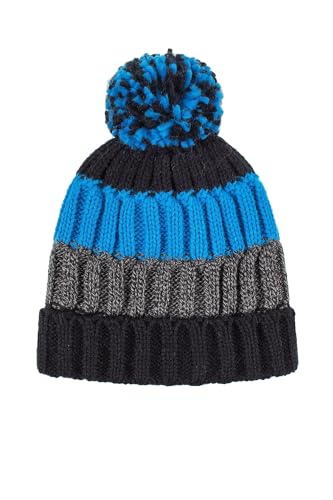 Heat Holders Kids' Transverse Hat Black/Charcoal/Blue/Age 8-16