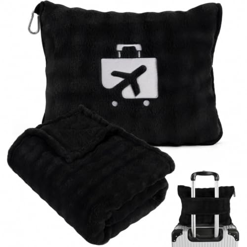 Black Airplane Travel Blanket - image 1