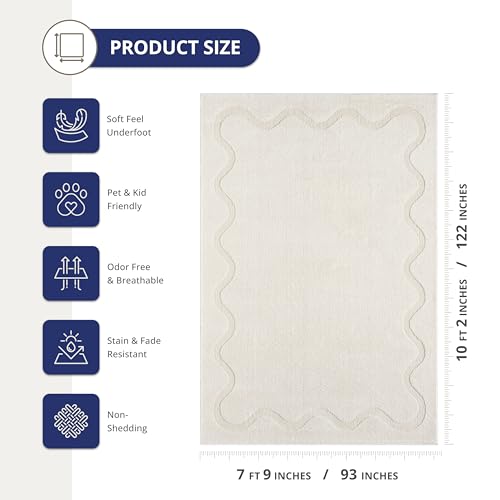 Tapete beige Abani 8' x 10' para sala y dormitorio miniatura 2