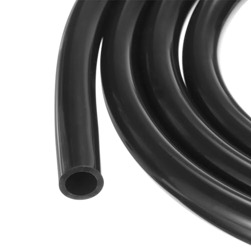 Image of 1m(3.3ft) 16mm(5 /8 inch) ID x 22.2mm(7 /8 inch) OD Silicone Tubing Black Industrial Plastic Tubing Pure Silicone Hoses for Pump Siphoning Draining Irrigation Brewing