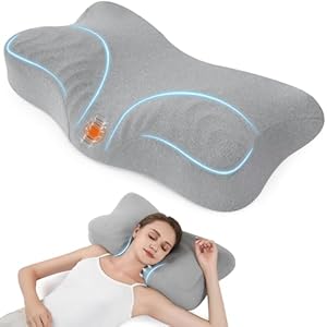 jiaao Oreiller Memoire Forme – Oreiller Memoire Forme pour Les Dormeurs sur Le côté, Le Dos et Le Ventre, Oreiller Ergonomique Cervical, Soulagement de la Douleur à l’épaule