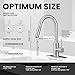 KPW Kitchen Faucet with Pull-Down Sprayer, Brushed Nickel, High-Arc Single Handle, Stainless Steel, Fits 1 or 3 Hole Sink