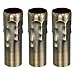 MECCANIXITY Candle Socket Covers, 3.1 Inch Tall Metal Chandelier Cover Sleeves Candelabra Base Sockets Fit to Most Chandeliers, Bronze 3 Pcs