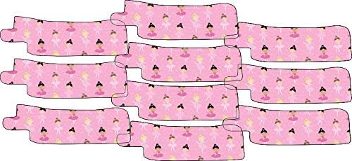 Nasogastric or Oxygen Tube precut Adhesive Tape Ballerina Theme x 10 Pack. (Mix Left & Right Side)