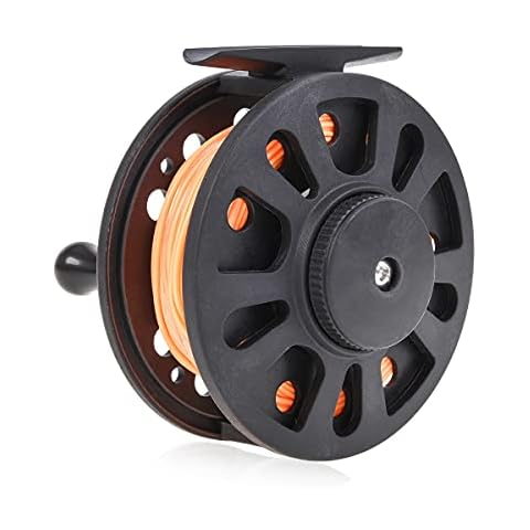 GudGmtoy Fly Reel, Gla 7/8 5/6 Fly Fishing Reel With Line Left/Right Hand, With Fishing Lines, Fly Fishing Accessories (Orange) Cover