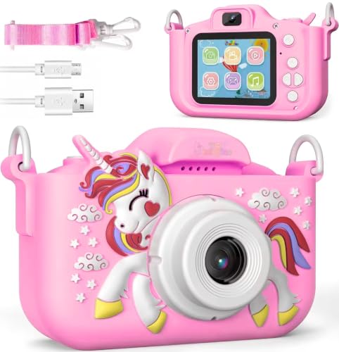 Image of Toy Imagine Unicorn Kids Digital Camera, 48MP Photos, 1080p Video, 2-InchScreen,Rechargeable,Extended Storage,Mini Camera with Games,Filters,Birthday Gift for Kids 6-12,Assorted Card Not Included