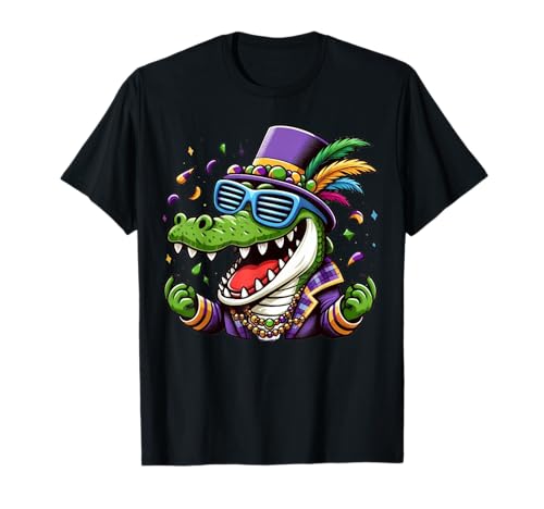Disfraz de cocodrilo de Mardigator Mardi Gras para hombre y mujer Camiseta