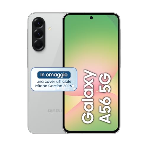 Samsung Galaxy A56 5G, Smartphone con Funzioni intelligenti, 3 anni di Garanzia del produttore, Display Super AMOLED 6.7”, 8GB RAM, 256GB, 5.000 mAh, IP67, Awesome Lightgray [Versione Italiana]