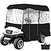 Happybuy Golf Cart Enclosure, Polyester Driving Enclosure, Club Car Covers Universal Fits for 2+2 Passenger Golf Carts, Sunproof and Dustproof Outdoor Cart Cover