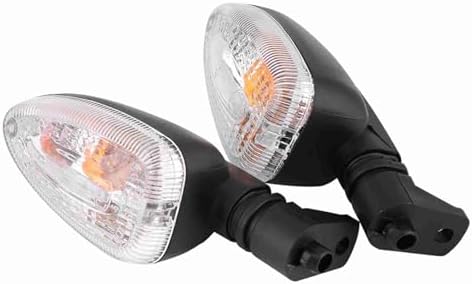 Terisass Luces de giro 1 par motocicleta indicadores lente 12V plástico dirección indicador lámpara con para F650GS 2008-2009 F800GS F800R 2007-2008