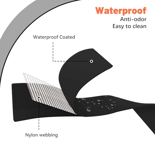 Image of Waterproof Dog Collar, Easy to Clean Rubber Dog Collars with Quick Release Buckle Fits Small Medium or Large Dogs (Black, S < 9.5-14.1 inch)