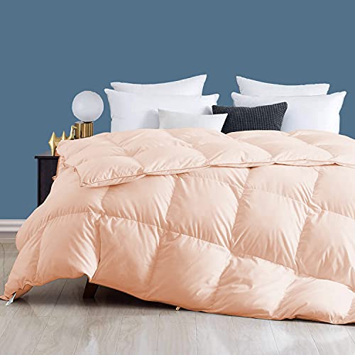 Image of Day Care - 400 GSM Hotel Quality-Down Alternative Microfiber Comforter for Heavy Winter Queen Size Comforter /Blanket /Rajai (90 inch x 90 inch Inches /228cm x 228cm) - Comforter Queen Size|Peach| TC - 450