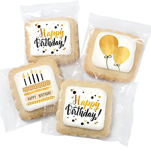 Omcookie Happy Birthday Cookies 6 Pack Gift Basket Gold For Men Women Kids thumb #1