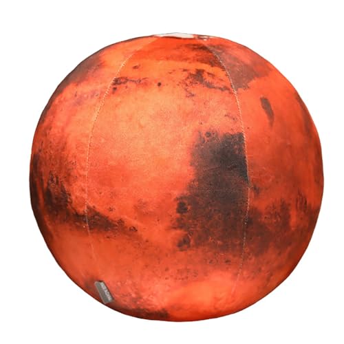 Wgxzyq 8inch Realistic Earth Plush Pillow, Space Planet Stuffed Plush Toy, Birthday Xmas Gift for Kids (Mars)