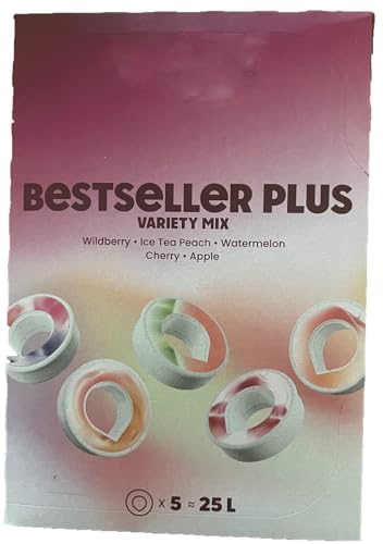 5 x Air Up Pod Original Duft Pods Best-Plus Probierpaket für Trinkflasche 0 Kalorien kein Zucker natürliche Aromen (Waldfrucht Ice Tea Pfirsich Wassermelone Kirsche Apfel)