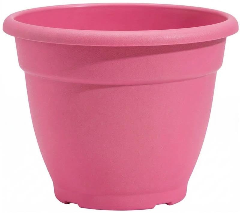 Fyne-Finds Round Plastic Plant Pot 30cm,12inch 9.5Liters Garden Indoor Outdoor Cover Drainage Holes, Weather, Frost Proof Planter (1, Raspberry Pink)
