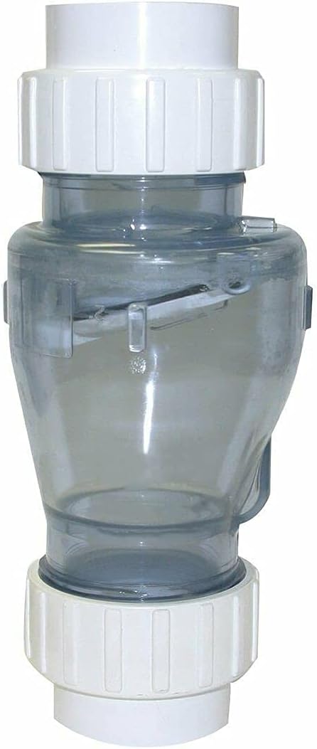 PVC Check Valve Swing/Spring Combination Clear 2" Union 200-CU20 for Valterra