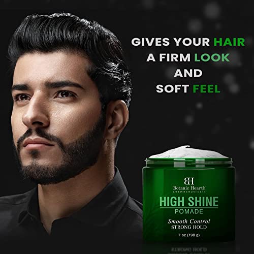 Botanic Hearth Hair Pomade - High Shine & Strong Hold - Made With A Blend Of Hair Conditioning Agents & Natural Oils - Hair Styling & Texturizing Paste - Pomade For Men And Women - Made In Usa - 7 Oz #TOP4