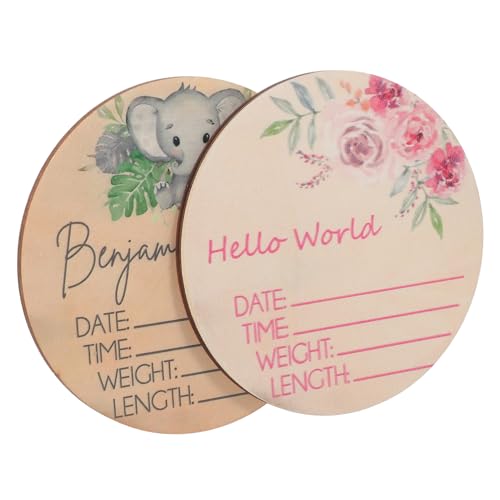 DIKACA 2 Piezas Placas de Bebés Señal Decoración Hospital Placas Personalizadas Fotografías de Recién Nacidos