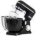 Kitchen in the box Stand Mixer, 4.5QT + 5QT Two Bowls Kitchen Electric Mixer, 10-Speed Matte Food Mixer with Egg Whisk, Dough Hook, Beater for Most Home Cooks (Onyx Black)