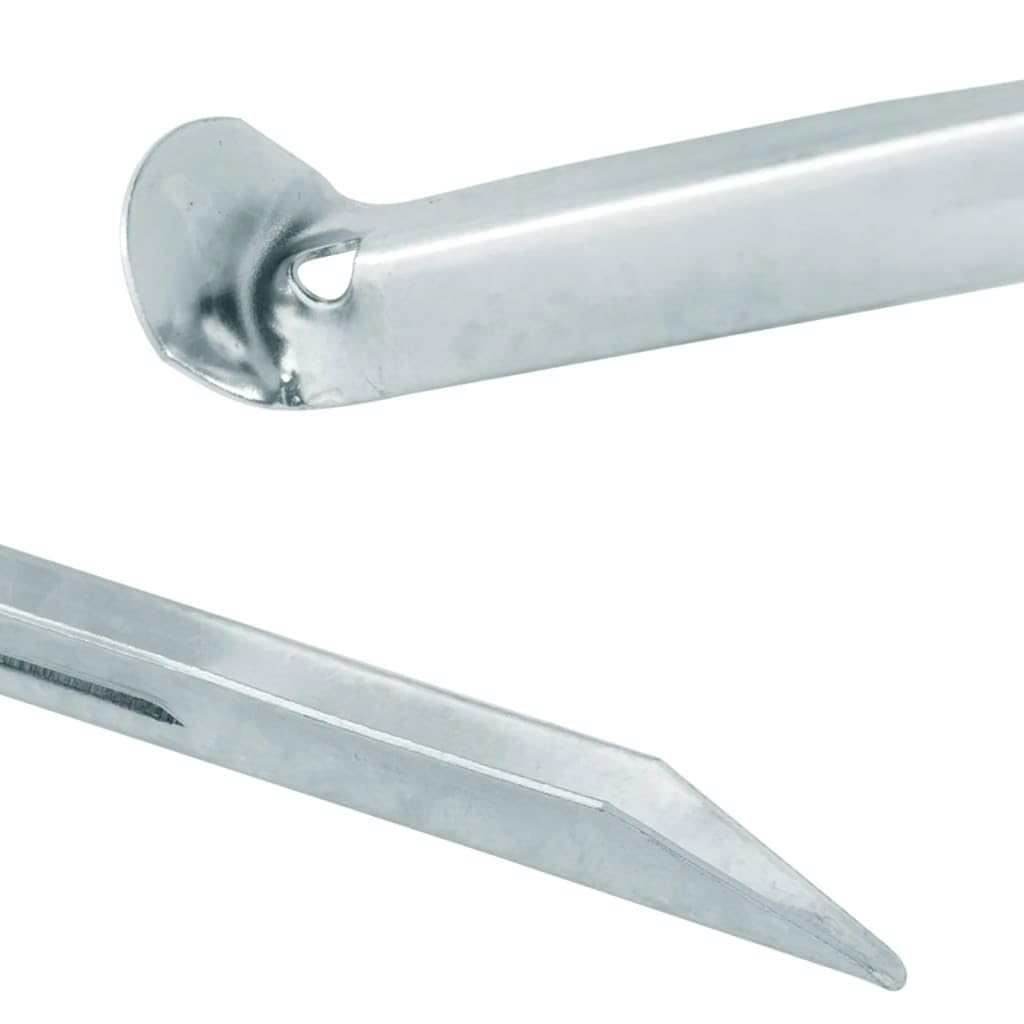 Piquetas para tienda de campaña, 24 unidades, 17 cm, acero galvanizado, diámetro de 20 mm, accesorios robustos para tienda de campaña, senderismo, festival, con cuerda tensora, fijación y