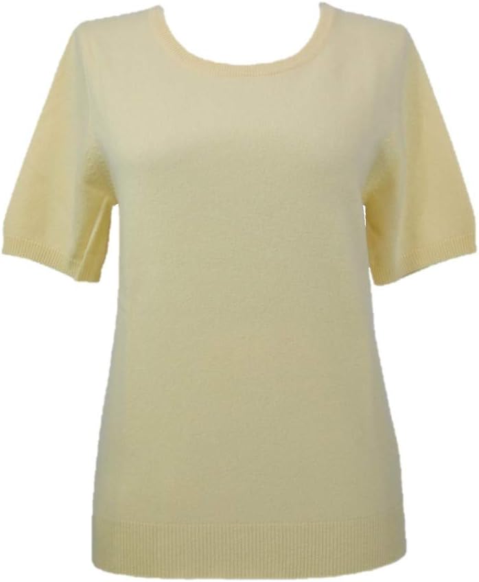 Shephe Womens Round Neck Short Sleeve Cashmere Sweater
