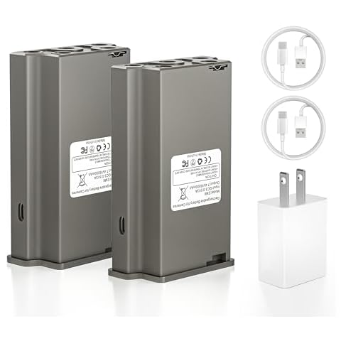 2 Pack 6000mAh Rechargeable Reveal Hunting Camera Battery for Reveal X Pro, X Gen 3.0, X Gen 2.0, Pro 3.0, X, SK, XB Trail Camera, Lipo Lithium Reveal Battery Pack with 5V 3A USB Wall Adapter & Cable Cover